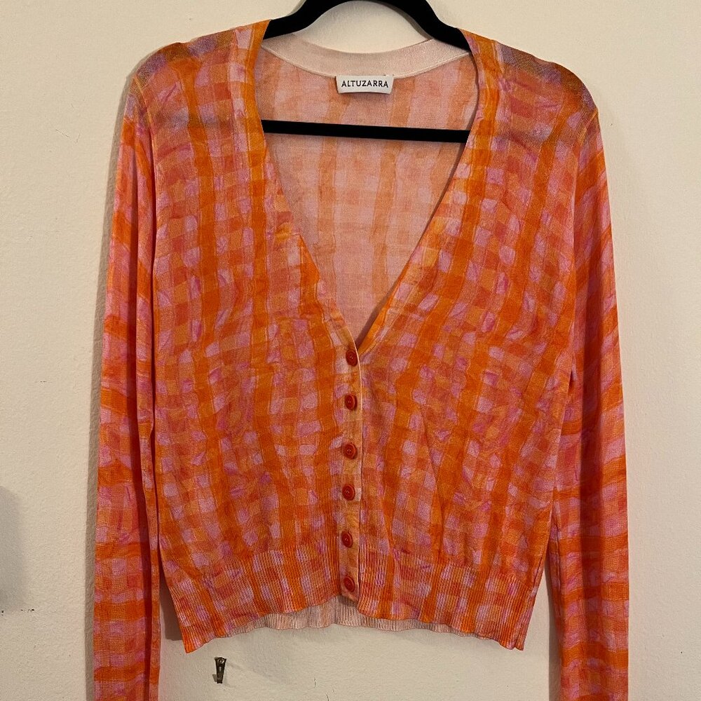 Altuzarra orange printed silk  size M